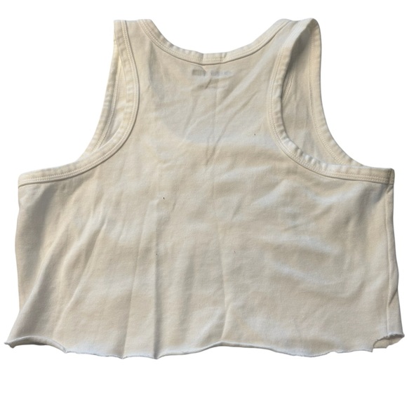 Harley Davidson Size XS Cuttoff Crop Tank Top White Black Moto Biker Grunge Alt - Picture 6 of 6